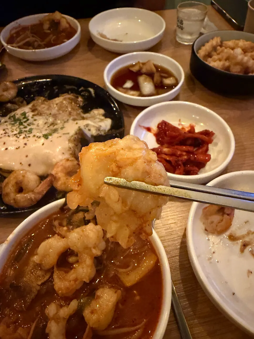 The woosamgyeop daechang jeongol pot boiling