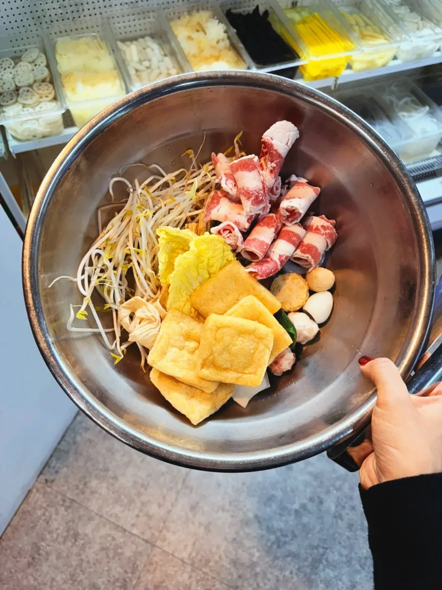 Mala tang ingredients selected to taste