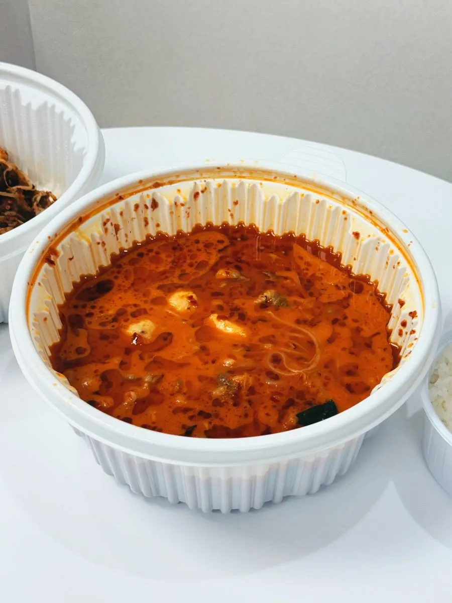 Takeout mala tang with warm broth