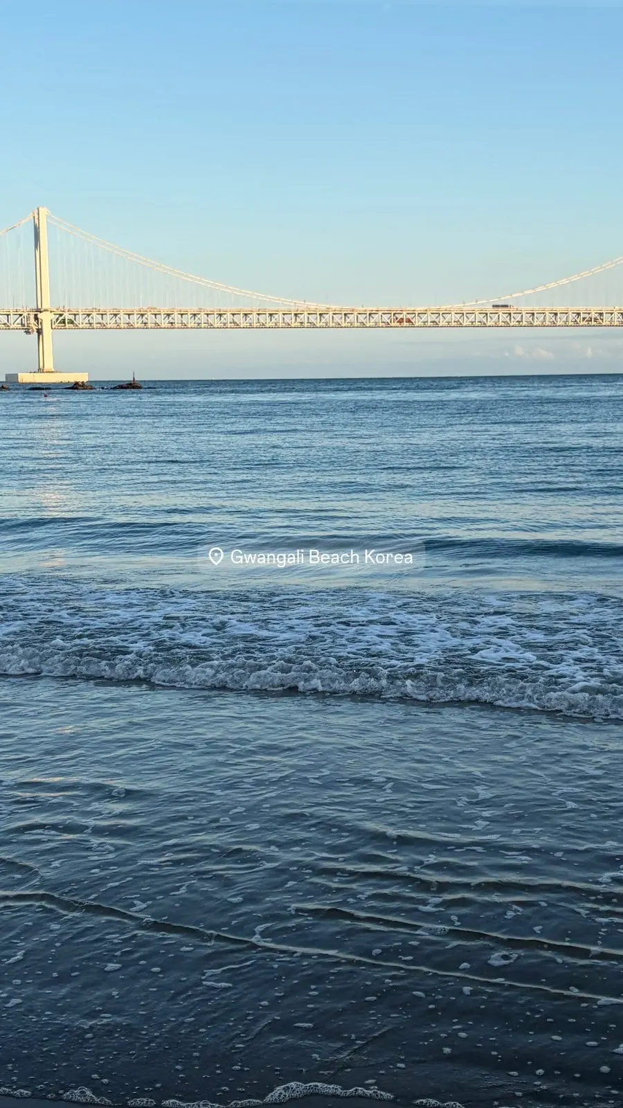 View of Gwangalli Beach after leaving the café