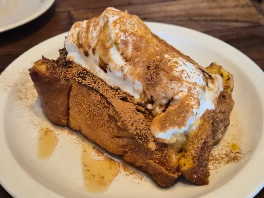 Signature crème brûlée French toast