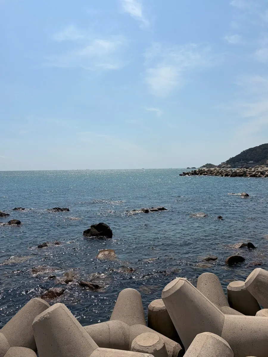 The Gijang sea in front of Deokmi Gijang Branch