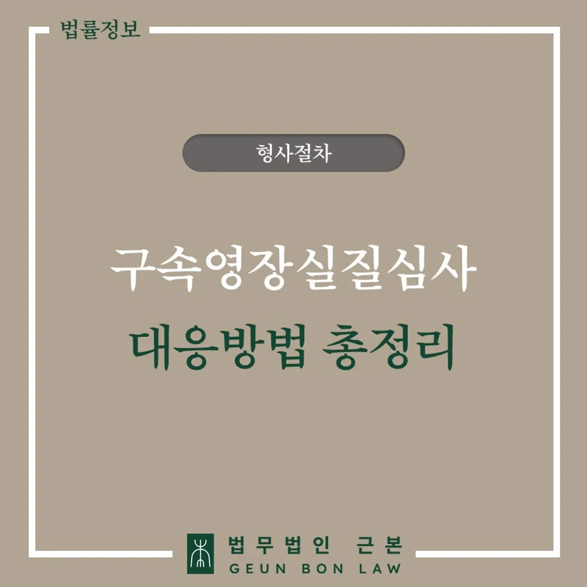 구속영장실질심사 대응 매뉴얼 대표 이미지