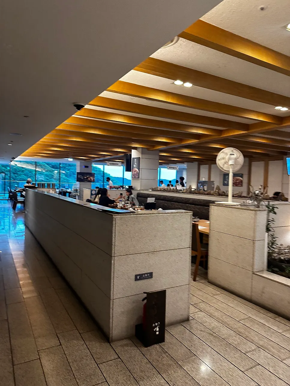 Interior hallway and seating zones inside Deulbabae