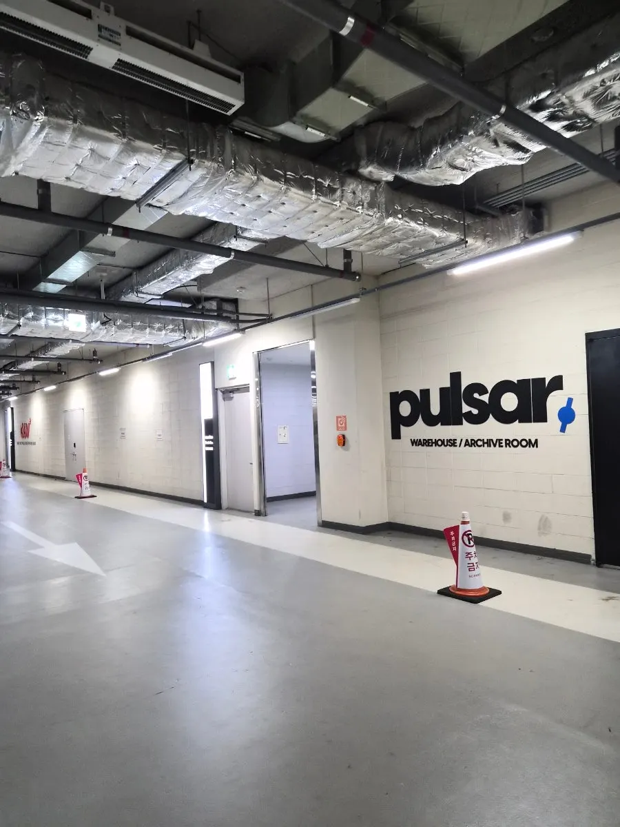 Underground parking lot entrance toward CGV