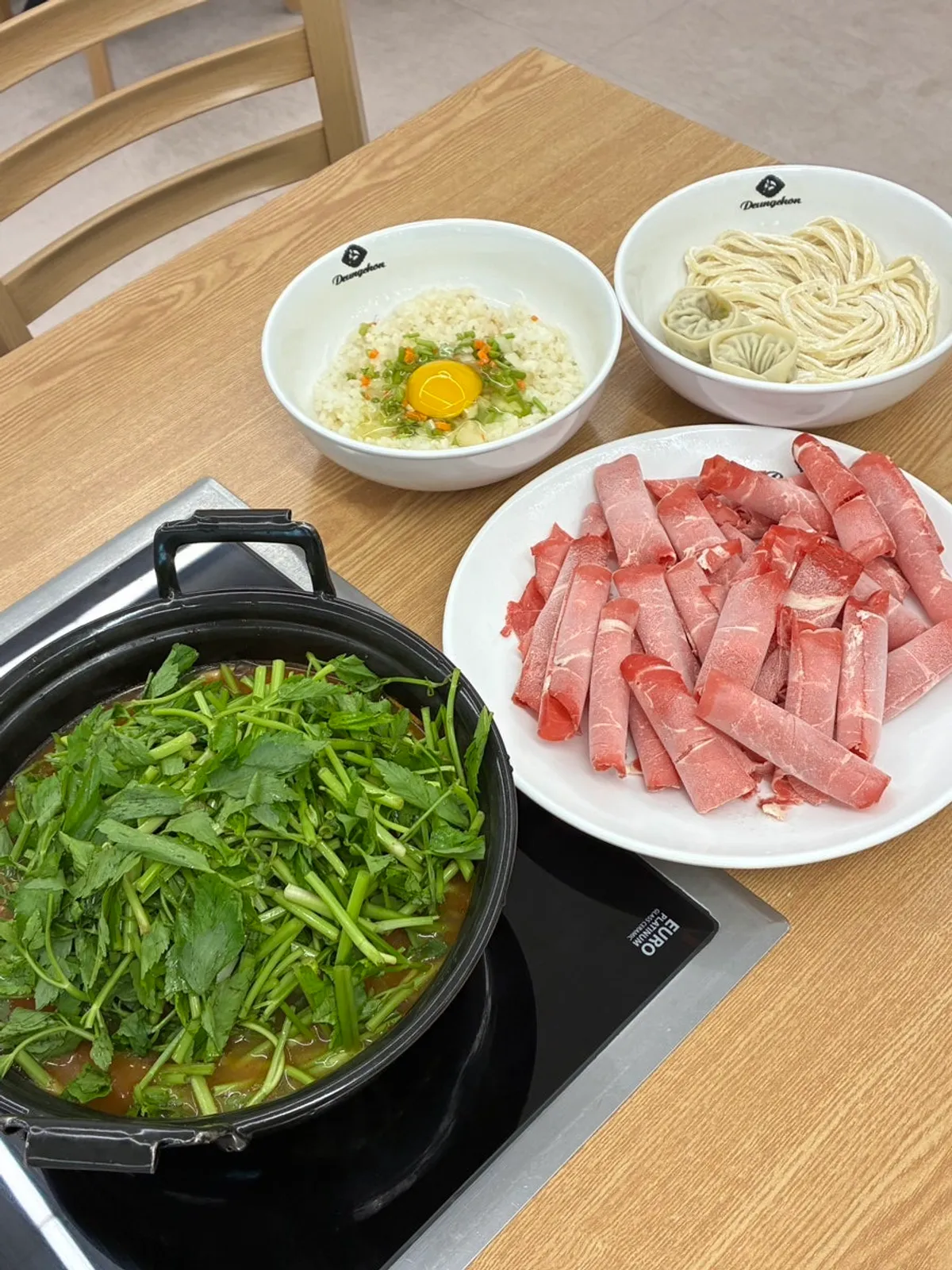Fresh-looking beef for shabu-shabu