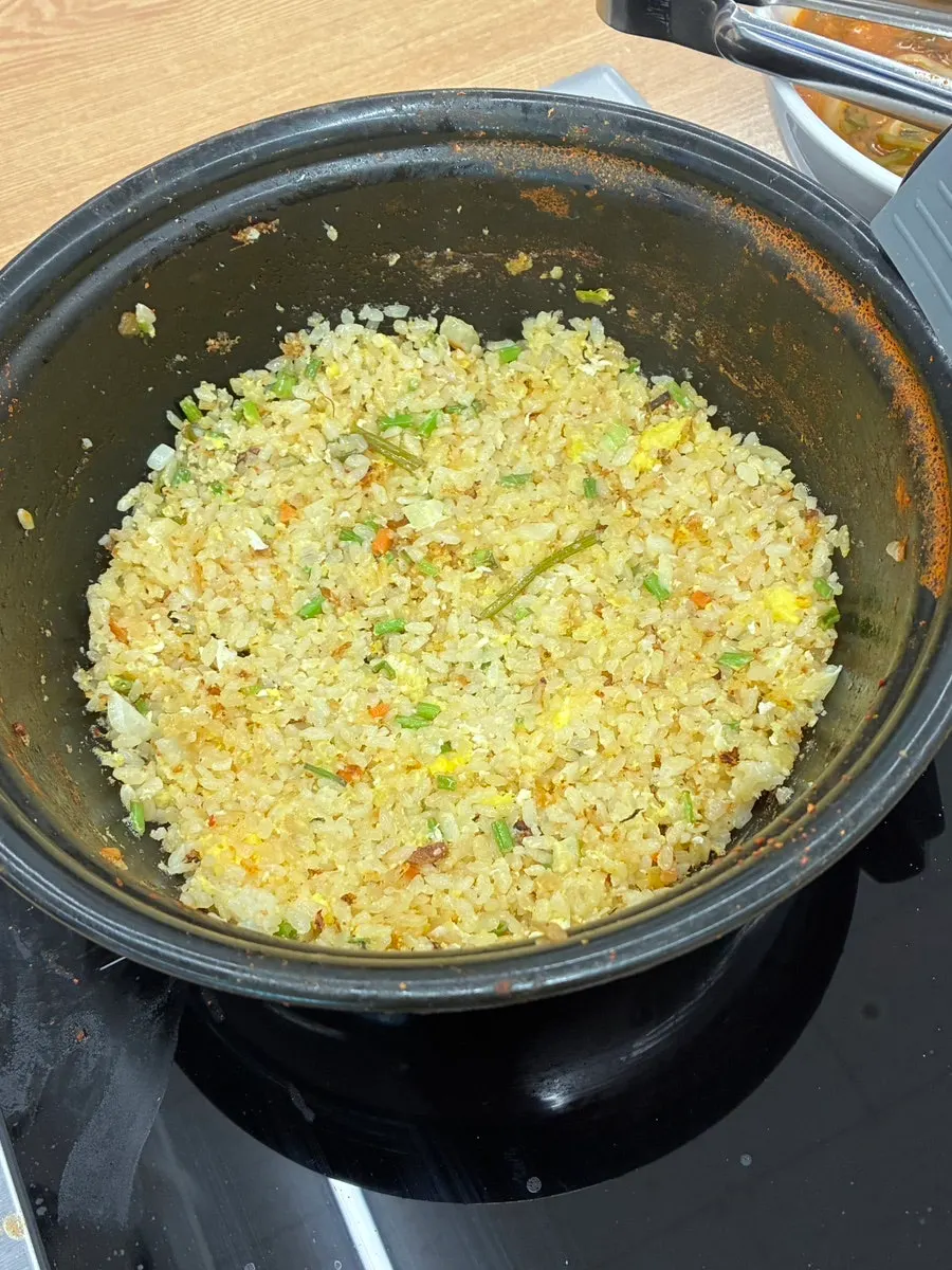 Fried rice made to finish the shabu-shabu meal