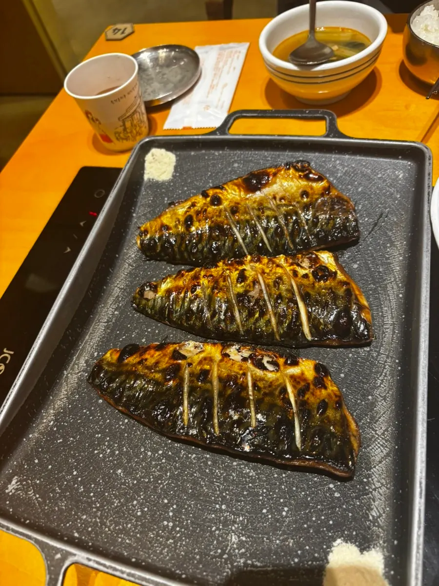 Nuruk-salt aged wood-fired grilled mackerel