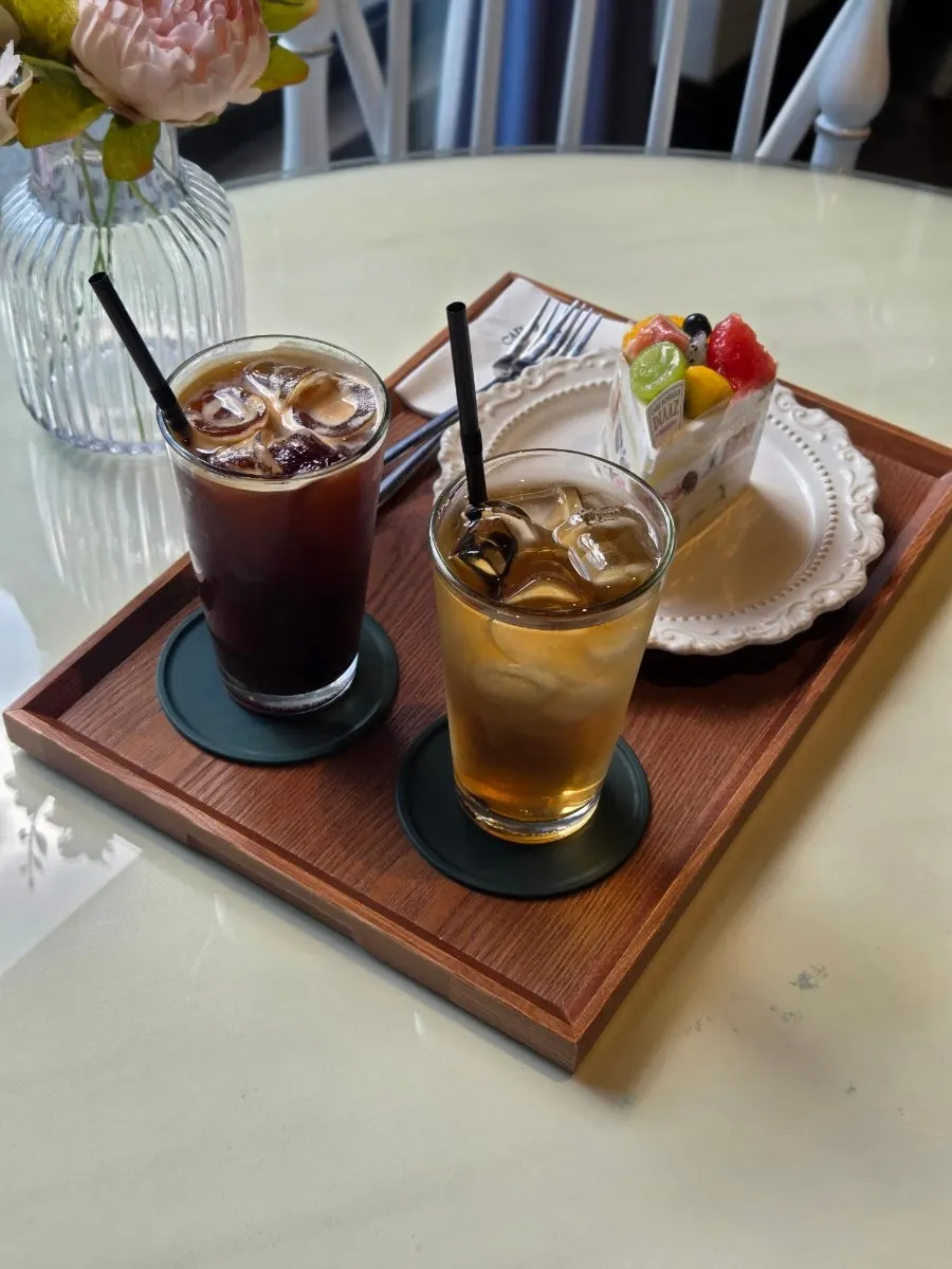 Menu board for basic drinks like americano