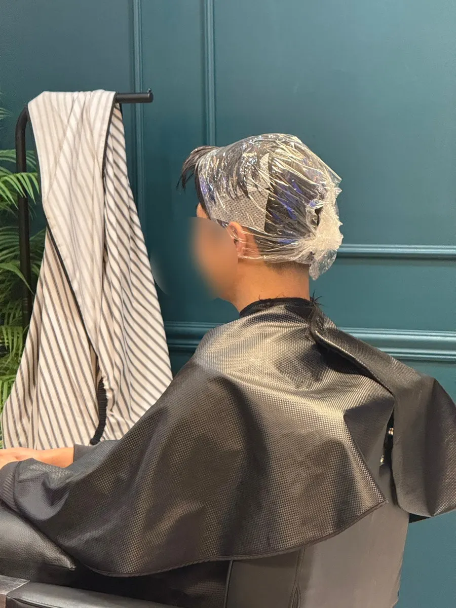 Light down perm application to protect damaged hair