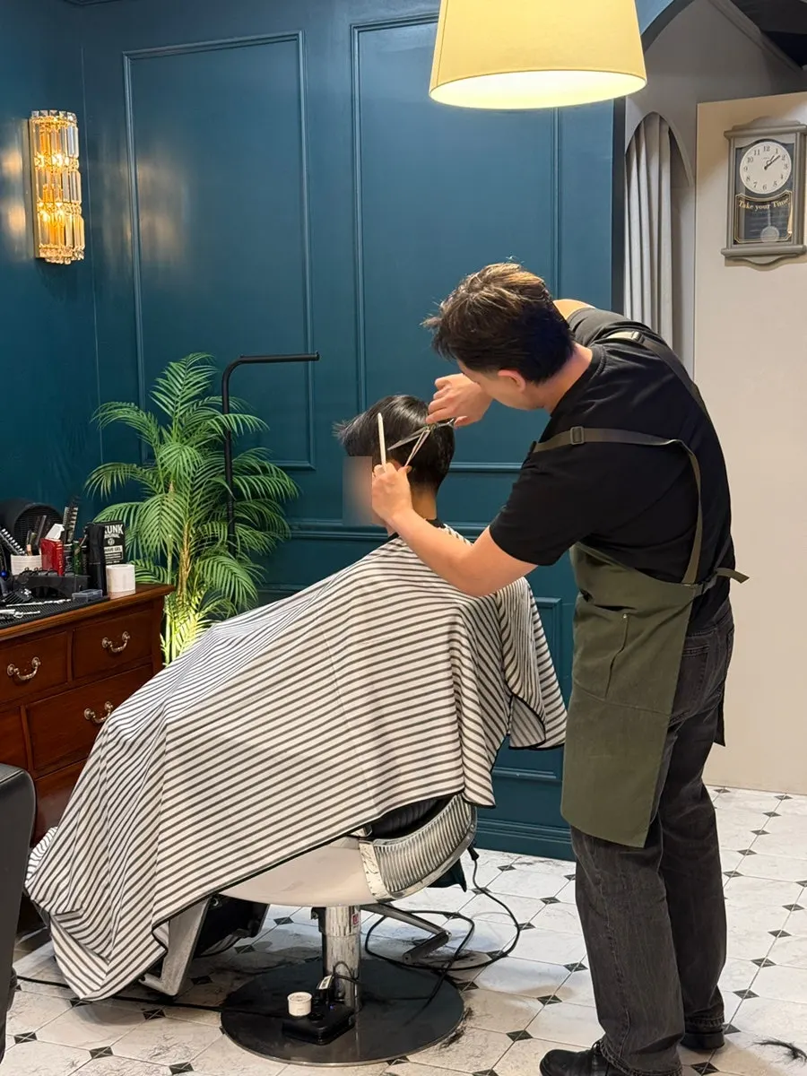 Touch-up cut after blow-drying