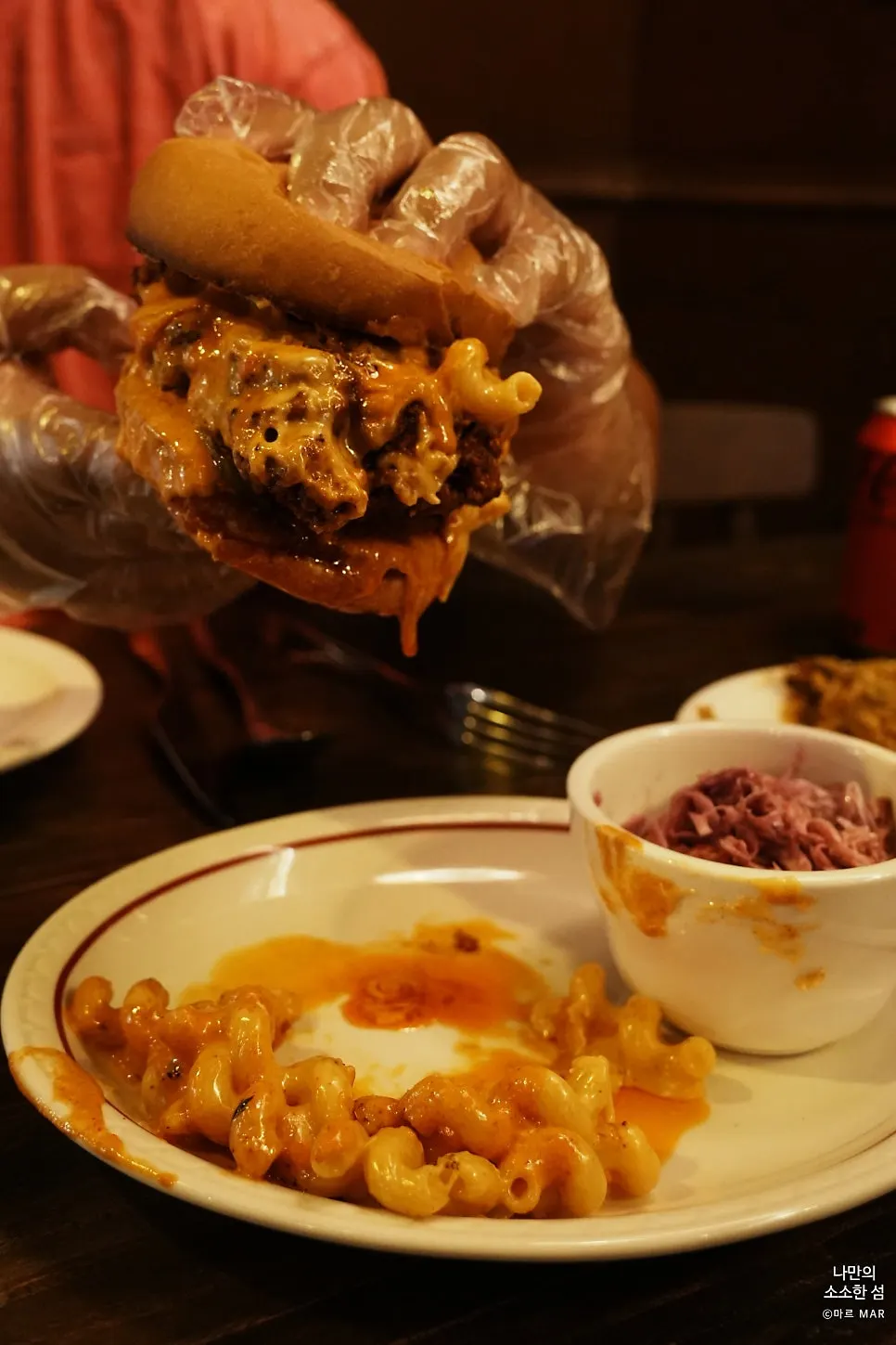 Burger showing the chicken thigh hot chicken patty