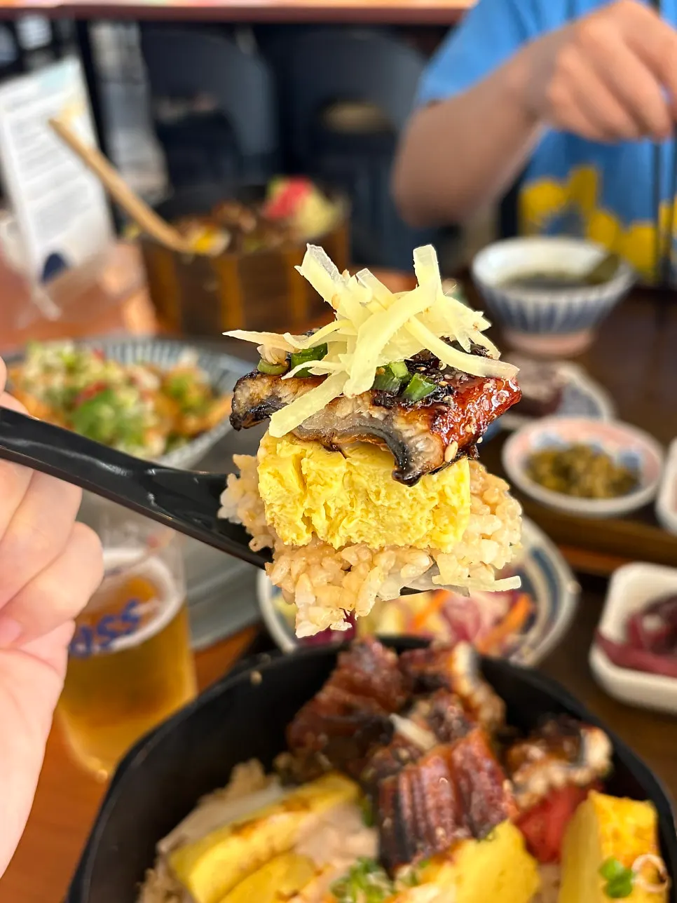 샐러드와 차완무시 반찬