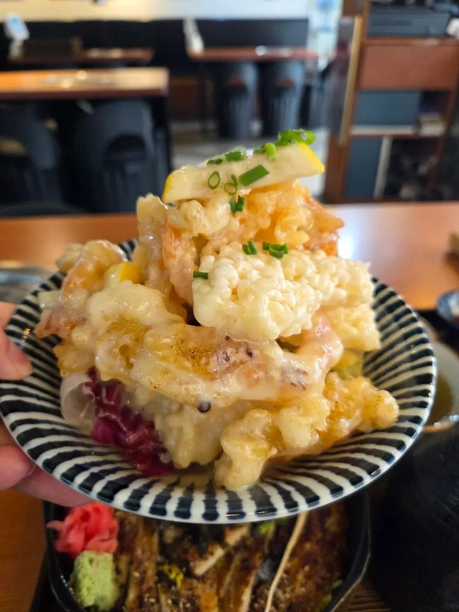 Cream shrimp side dish generously coated in sauce