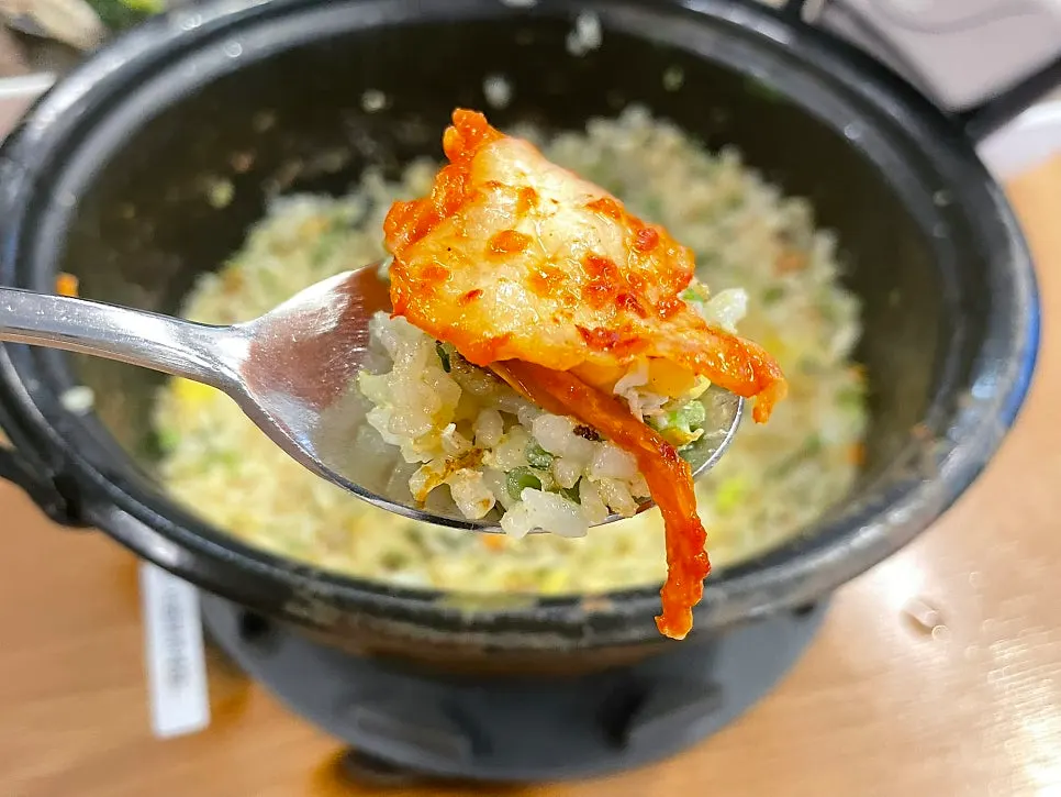 Pot emptied all the way to the fried rice