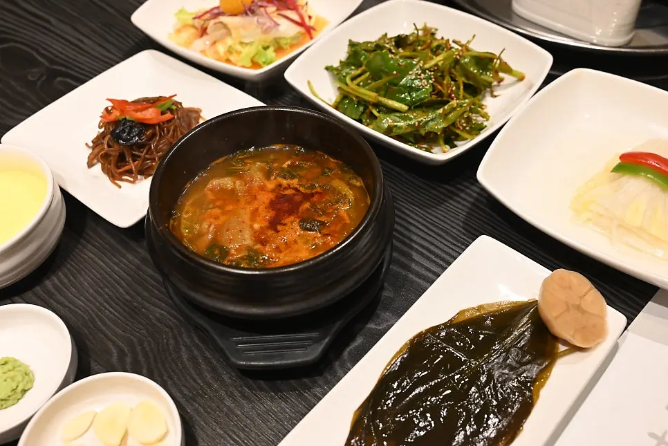 Assorted Korean beef platter with several cuts