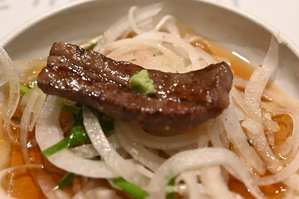Charcoal-grilled Korean beef cooked quickly