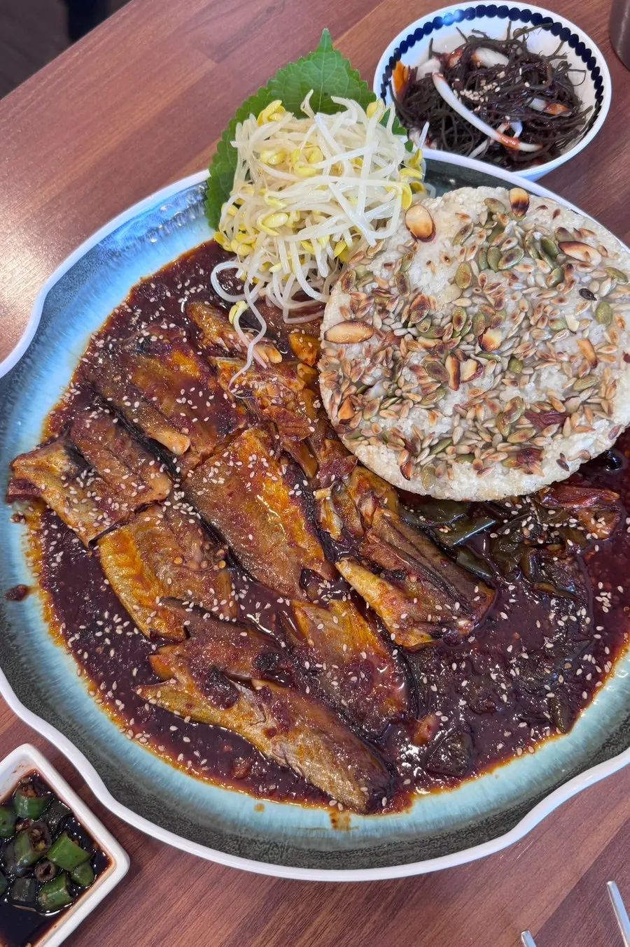 명태조림 소와 씨앗호떡누룽지 주문