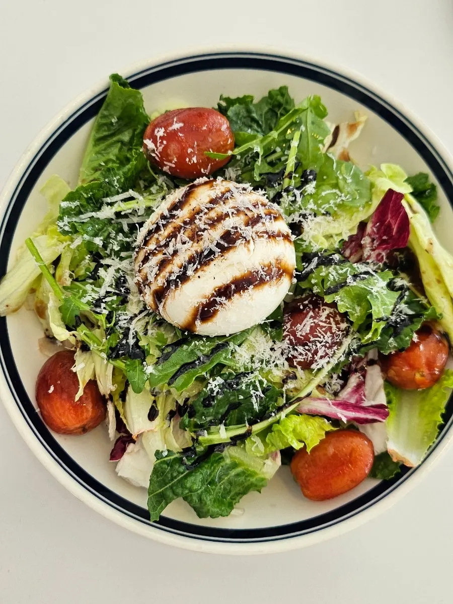 Burrata cheese salad at Doasis