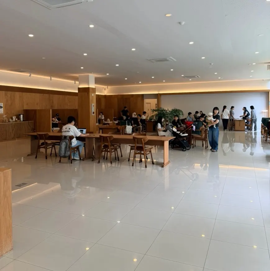 Spacious interior of Dobana café