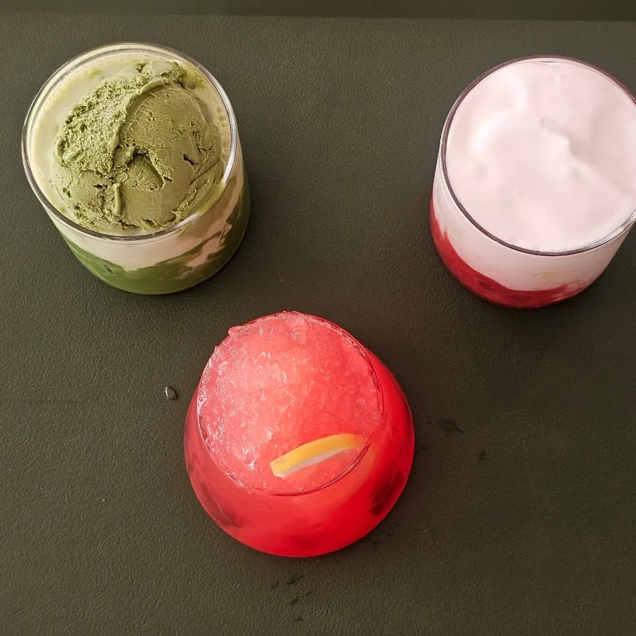 Close-up of matcha oreum