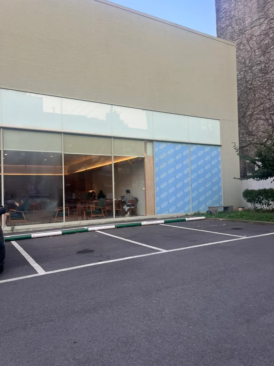 View of the building from the Dobana Tea House parking lot