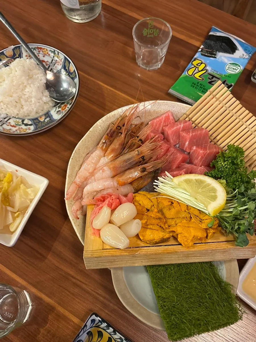 이자카야 해산물 한상 플레이팅