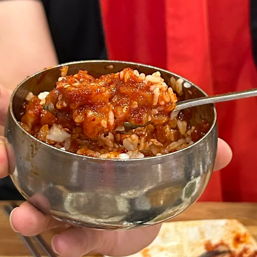 Marinated crab meat picked out of the shell