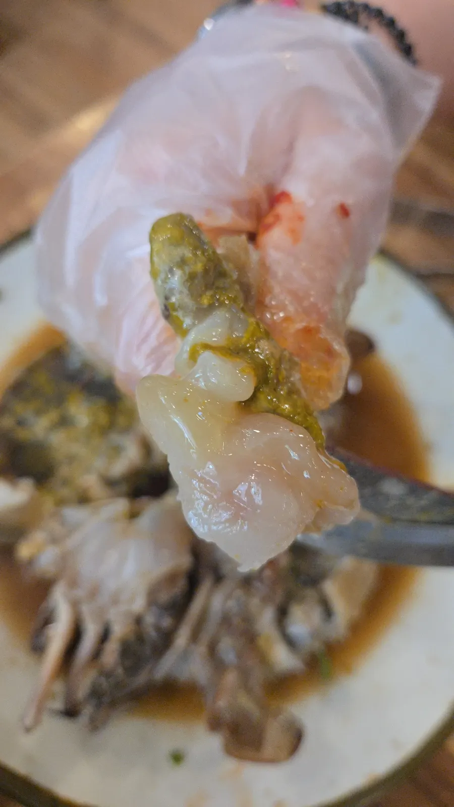 Refilled soy crab packed with meat