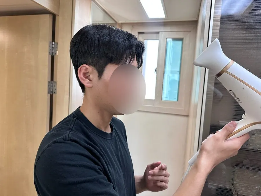 Straight-hair volume-setting styling photo