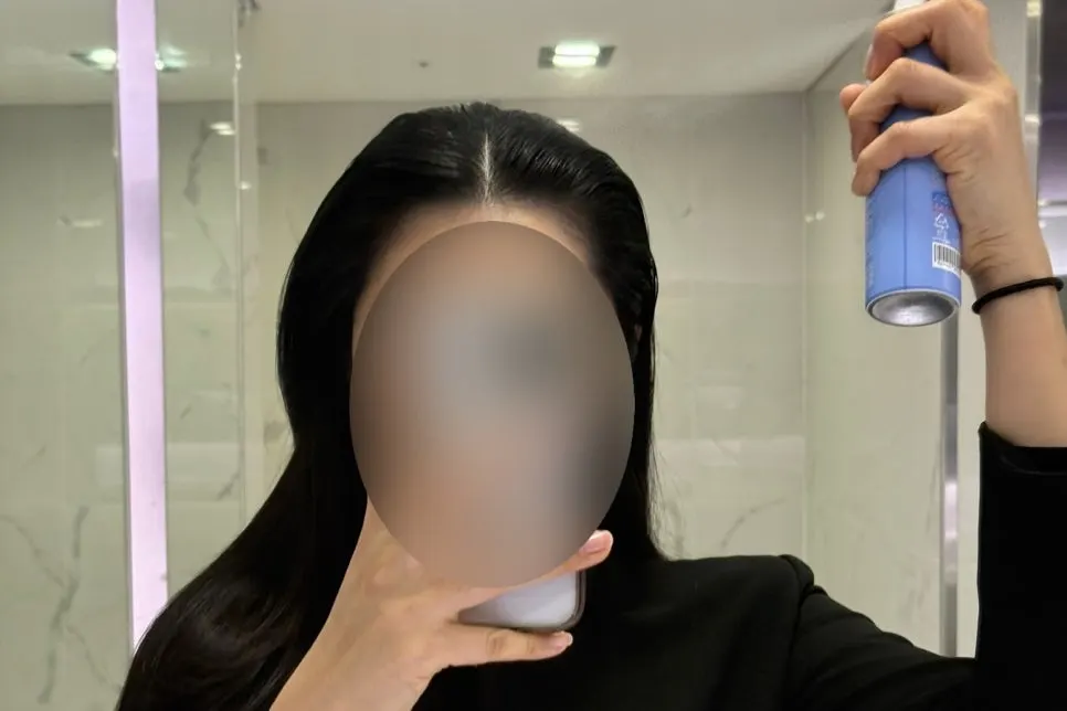 The hair spray used by the writer