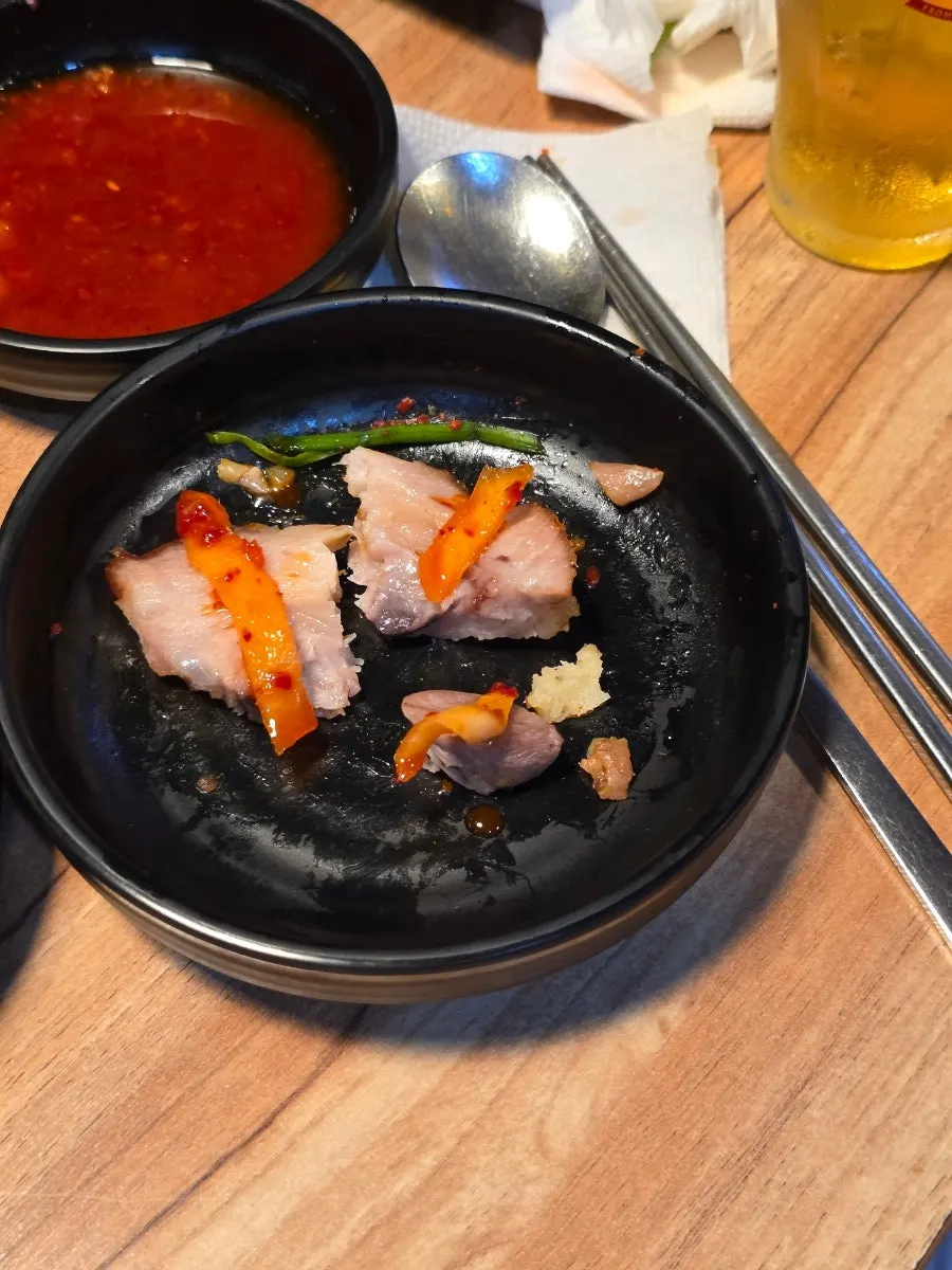 접시에 모아둔 무말랭이