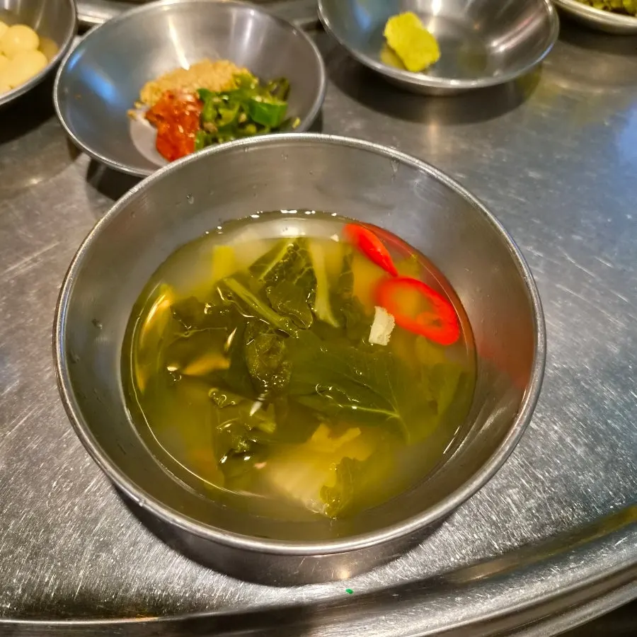 Bowl of homemade cool water kimchi