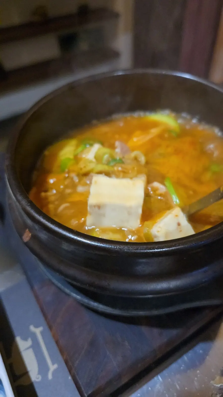 Doenjang jjigae with tofu and vegetables