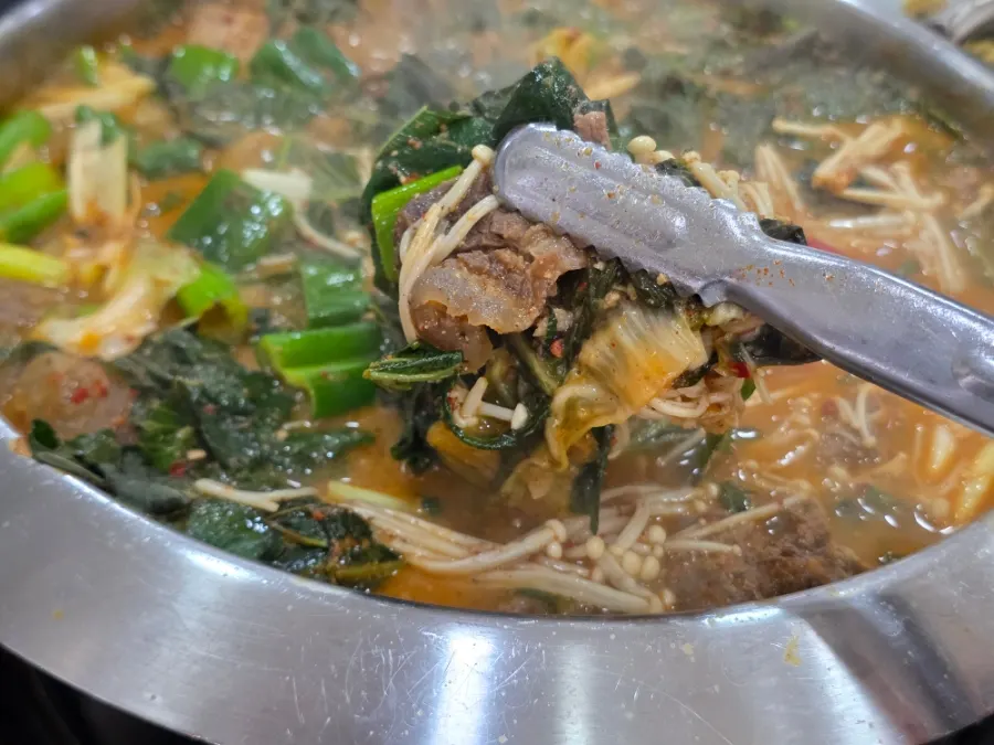 A tender piece of Korean beef