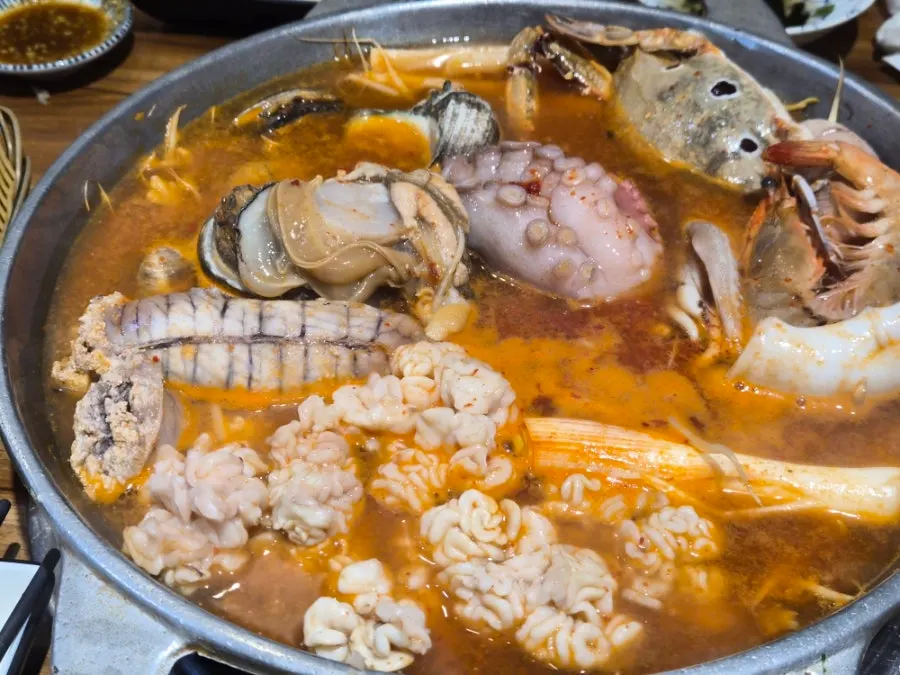 Seafood prepped by staff for easier eating