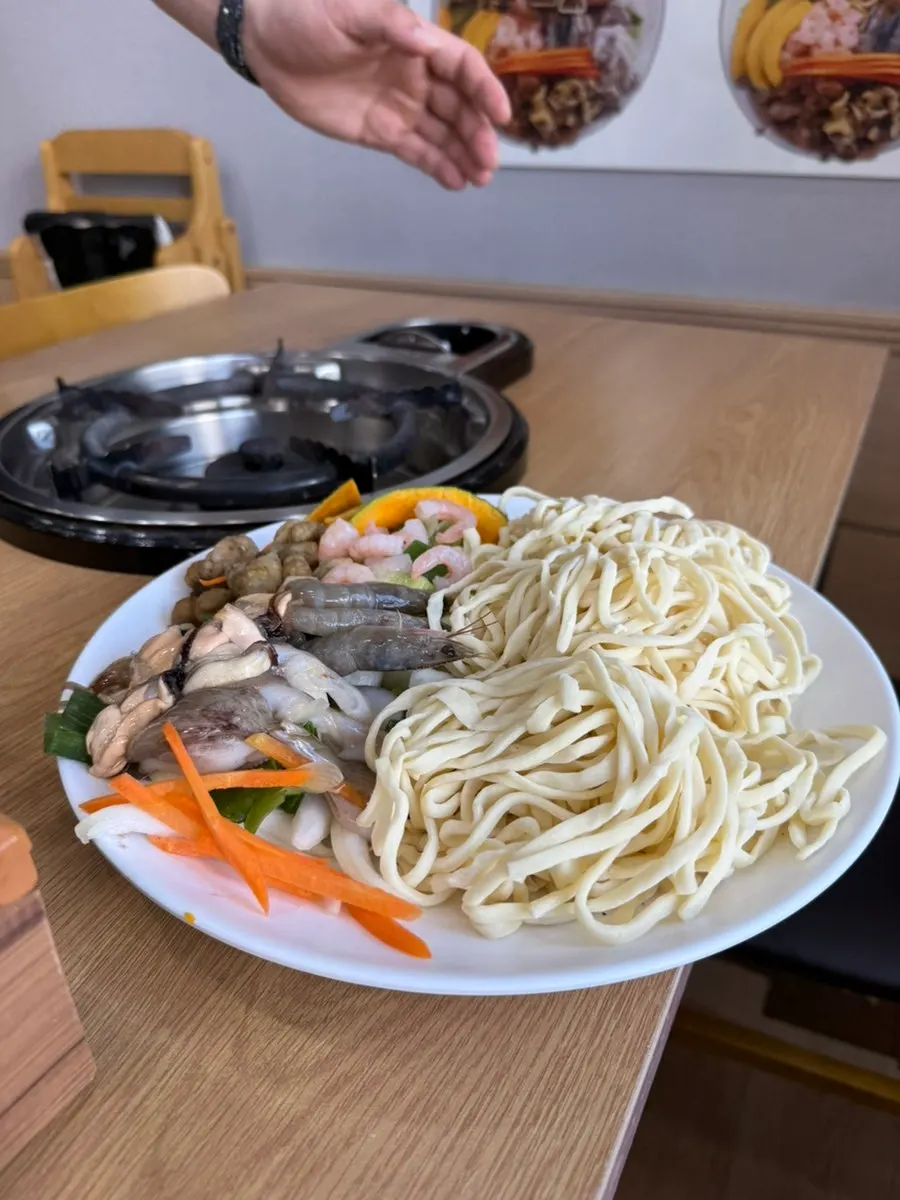Food from a visit to Baekcheongu Kalguksu Yongin Dongbaek Branch