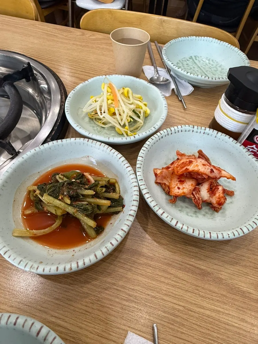 Ordered seafood kalguksu and black soybean noodles