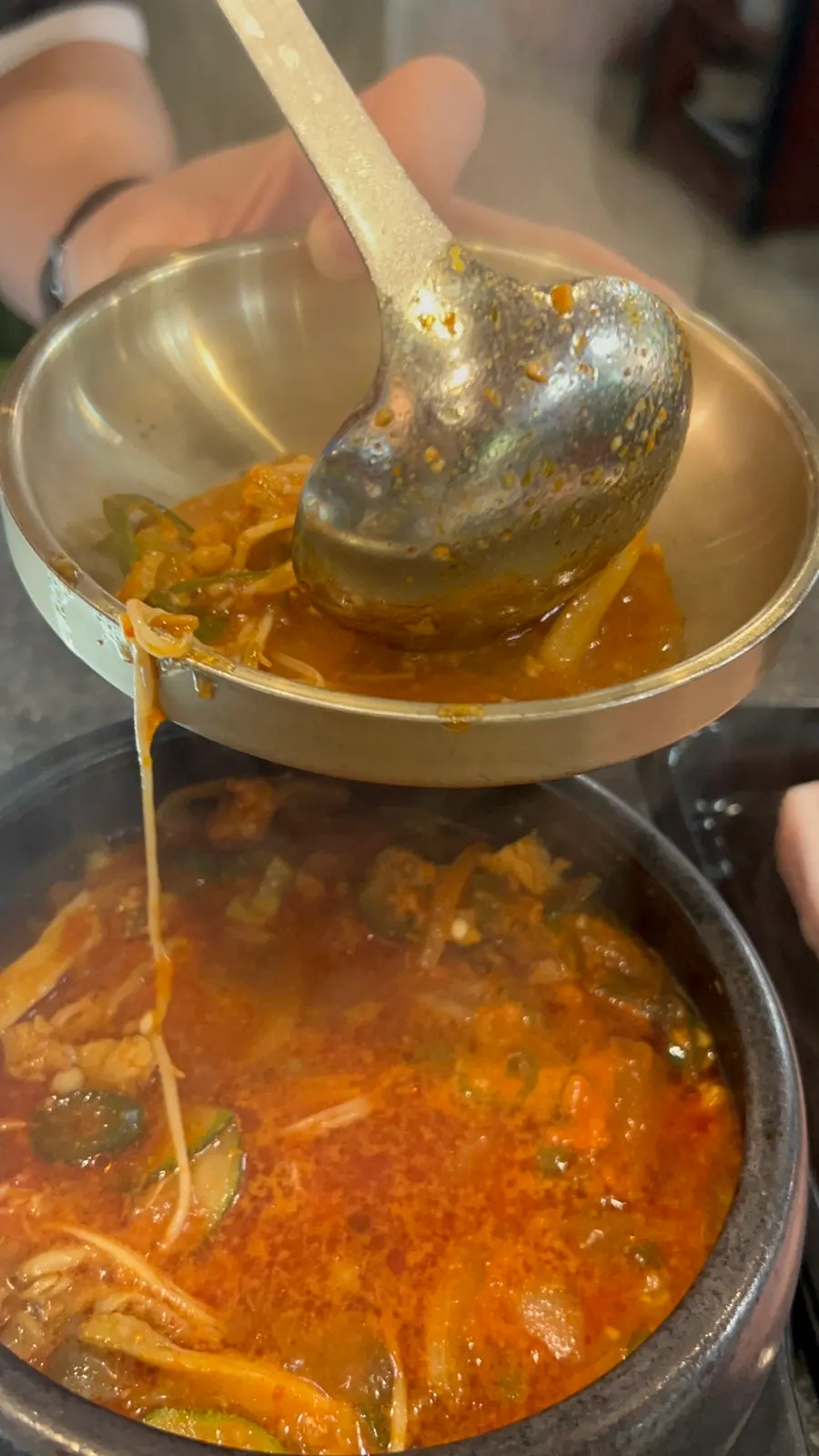 Doenjang jjigae served with rice