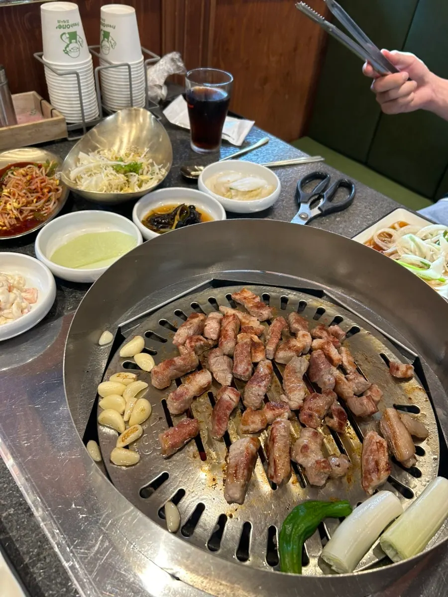 Final spread at the end of the meal