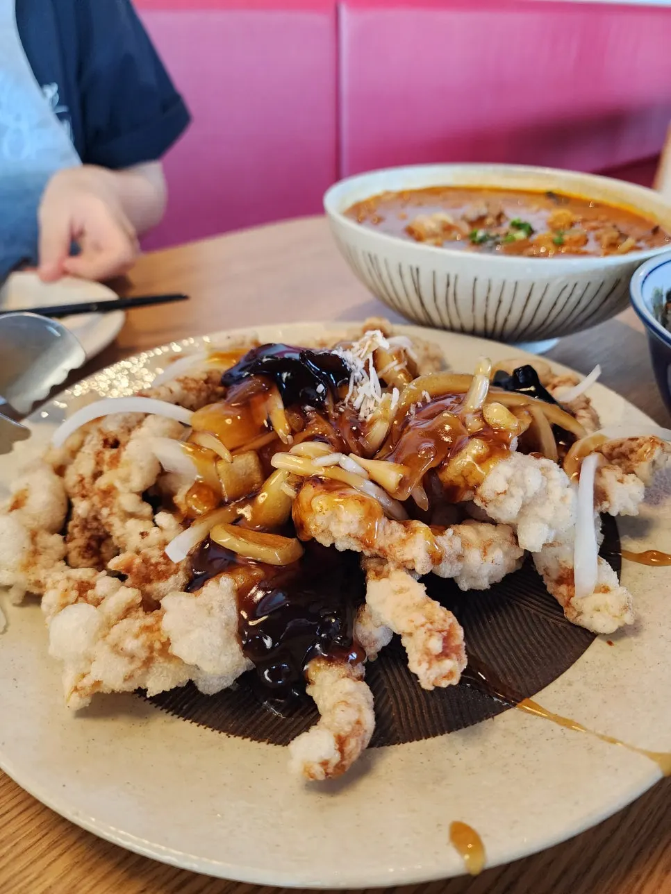 Plate of black vinegar tenderloin tangsuyuk
