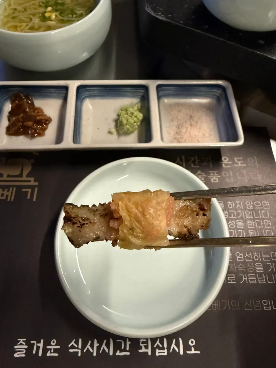 Side dishes brought from the self-serve bar