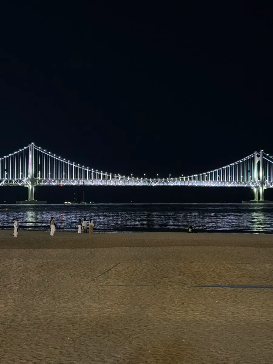 Nighttime view of Gwangalli beach