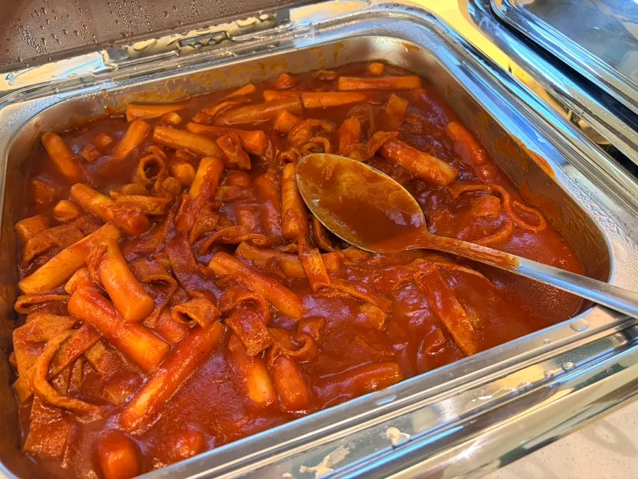 A variety of side dishes at the self-bar