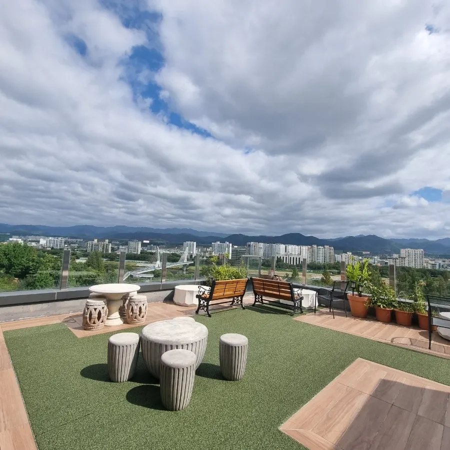 Open space on the outdoor rooftop