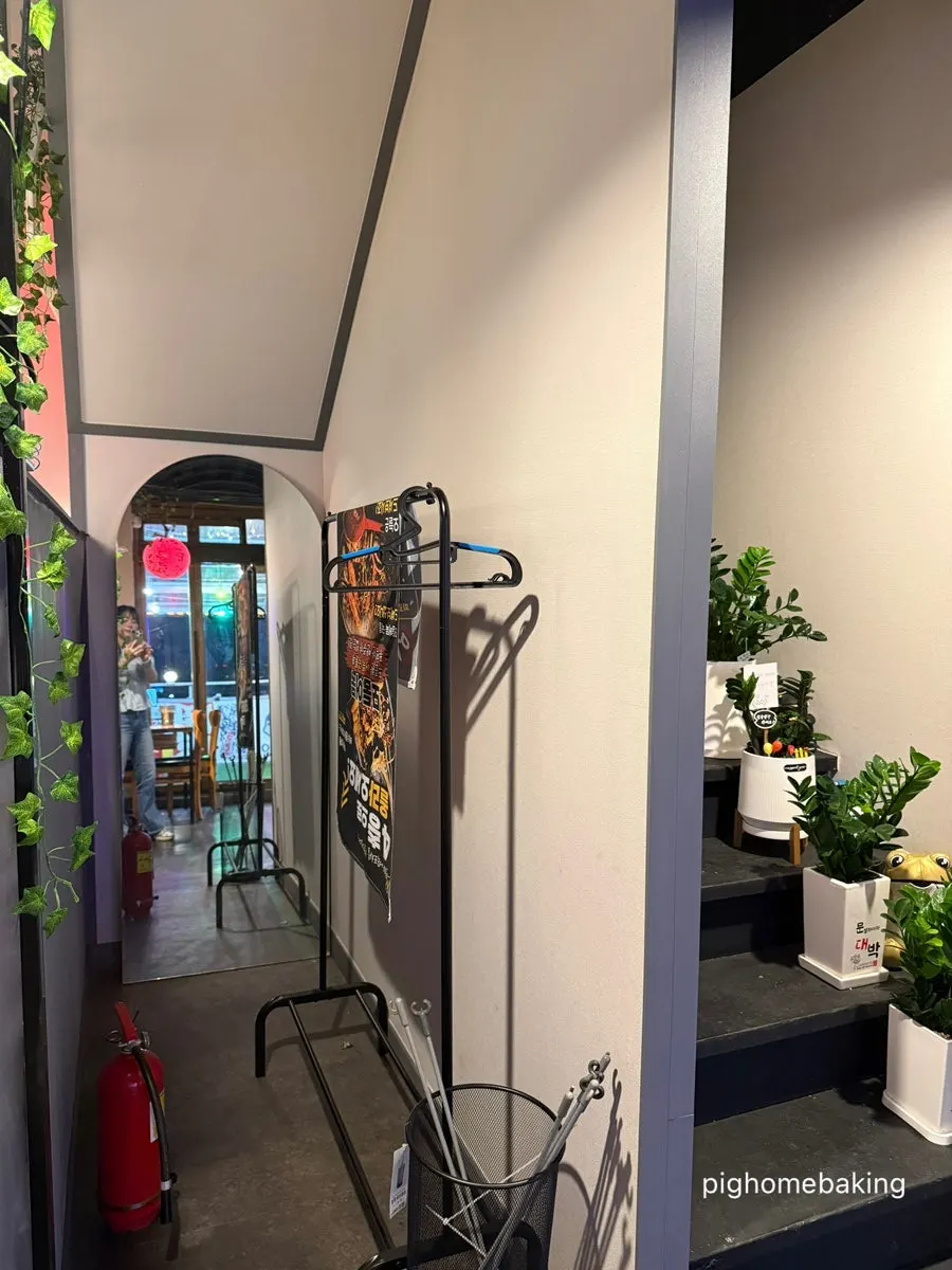 Atmospheric indoor seating at Eomuk Pocha Tong
