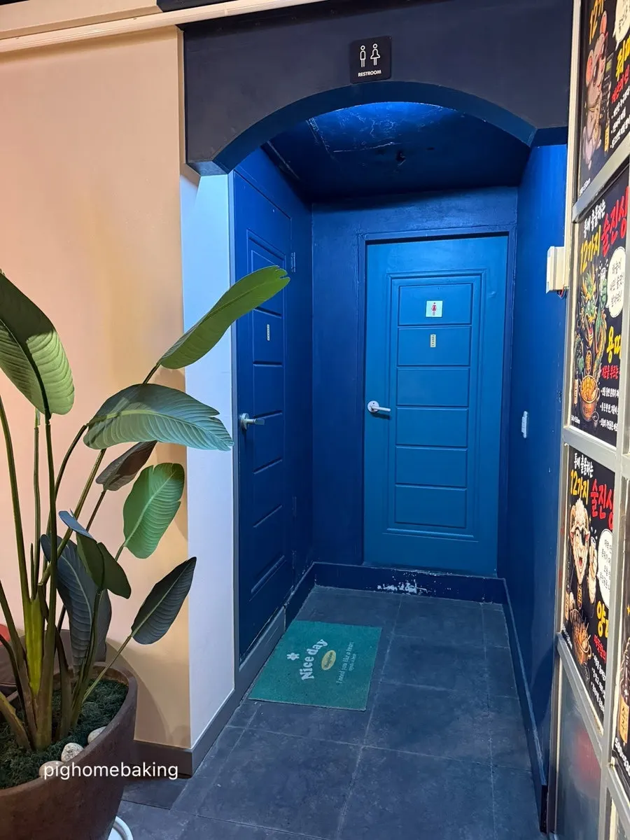 Interior of a well-kept restroom