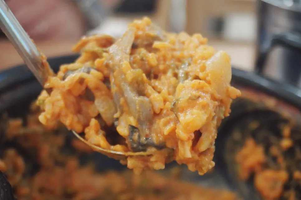 Bubur yang dimasak dari baki kuah