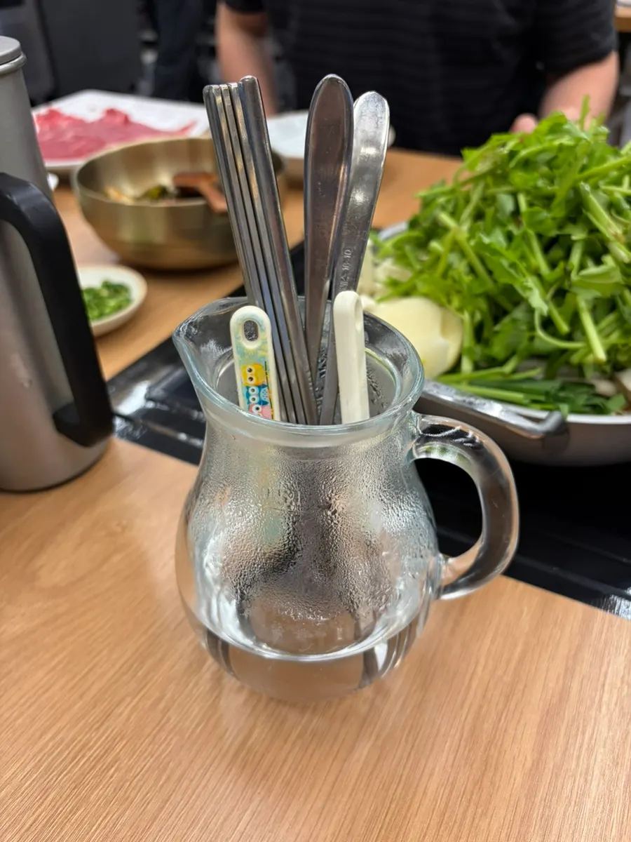 Sanitized dishware provided to guests