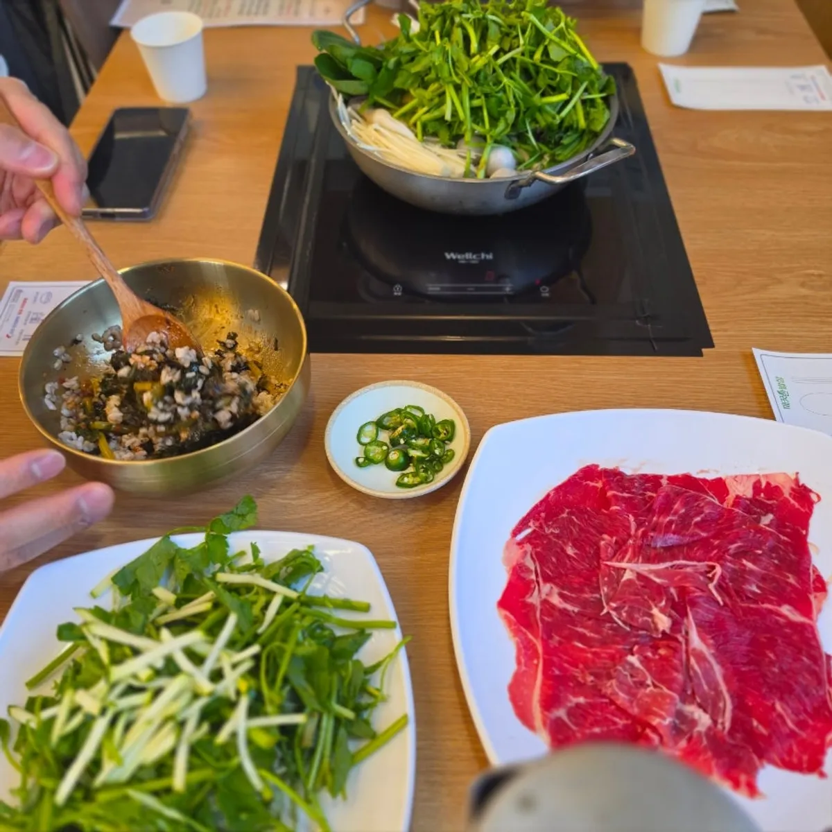 A bowl of mixed yeolmu barley bibimbap